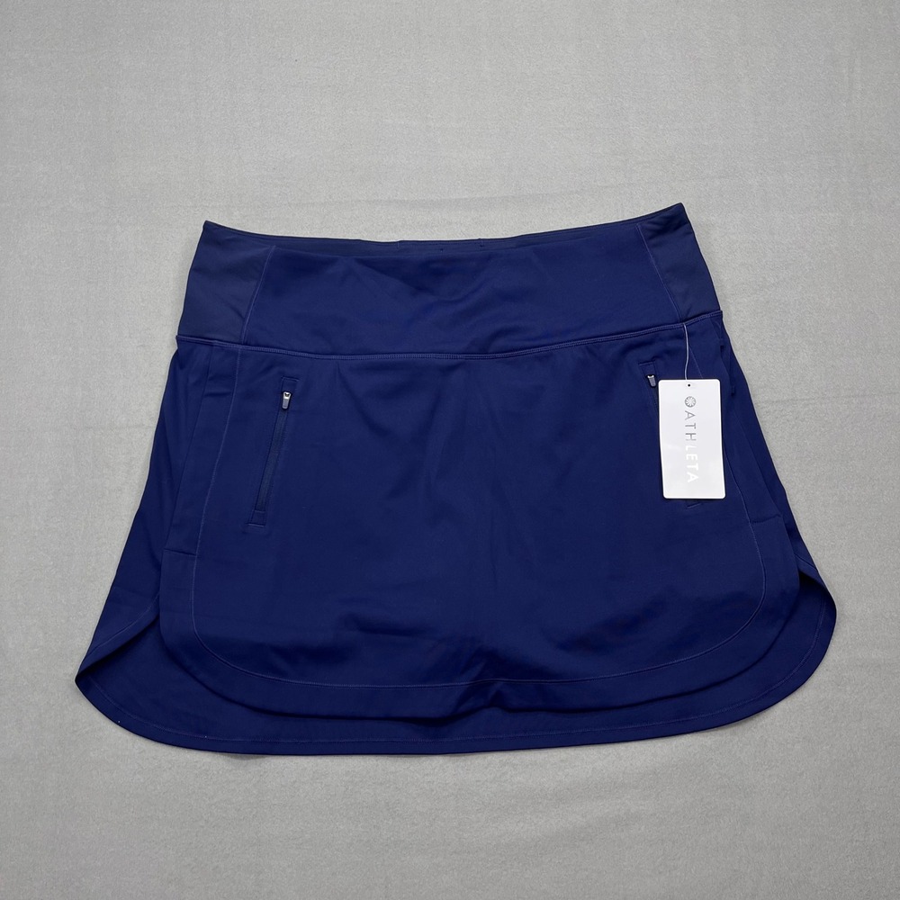 Athleta Fairway 16" Golf Skort Navy Blue 2X Plus Size High-Rise Waistband NEW
